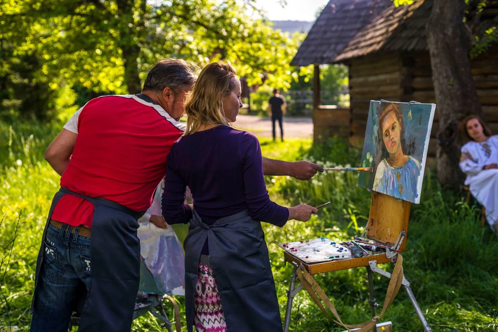 Зображення "Міжнародний живописний пленер "Вижниця 2018"" від Bogdan Burak, медіум: Живопис, місто: Вижниця, готель Над Черемошем, серія: Пленер